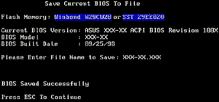 Save Current BIOS To File